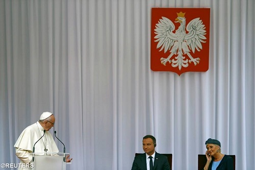 Papa Polonia autoridades